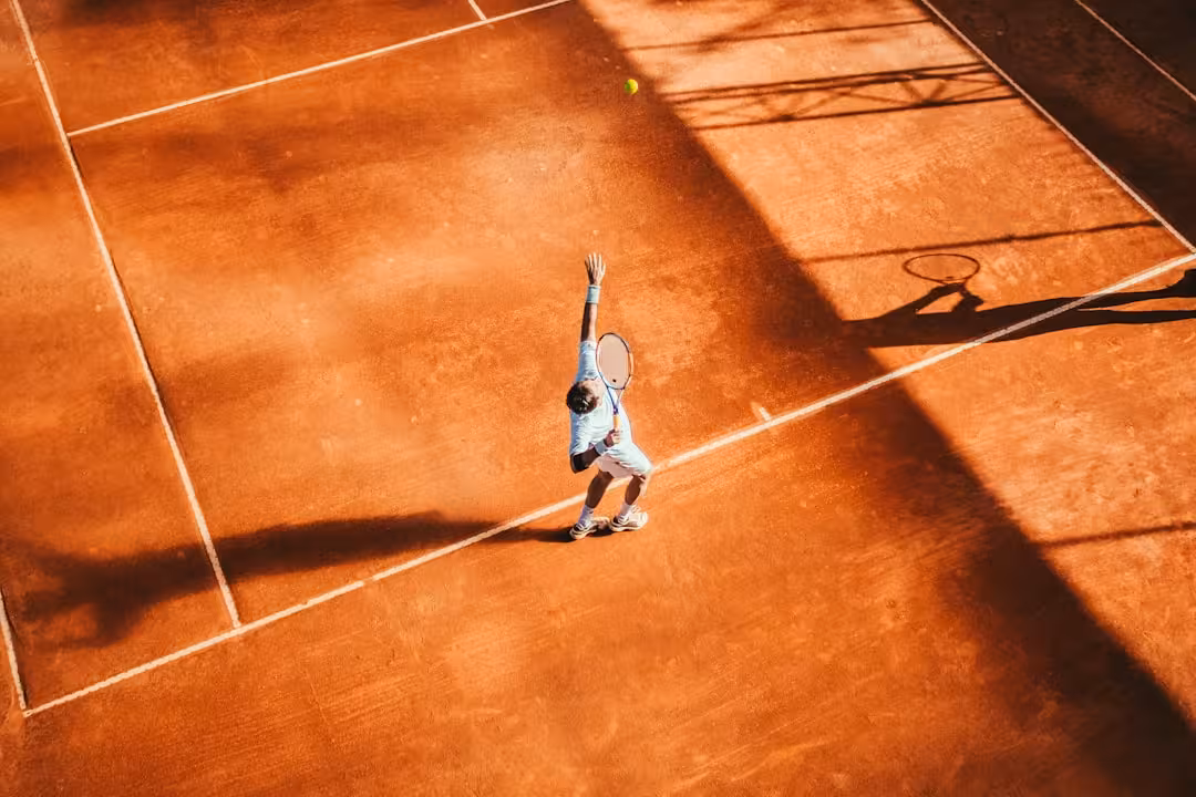 man playing tennis