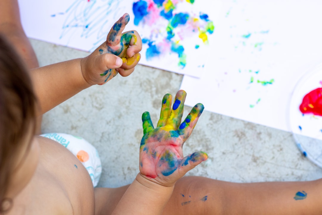children hands learning