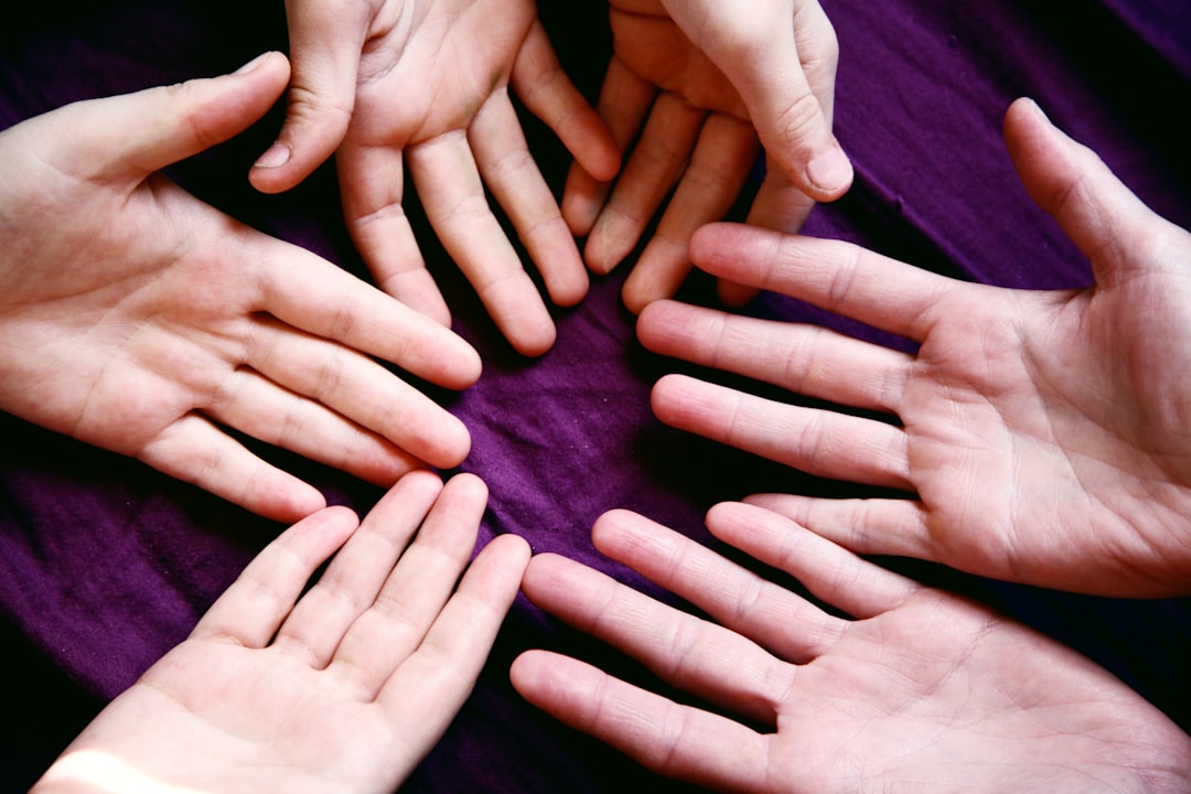 children hands learning