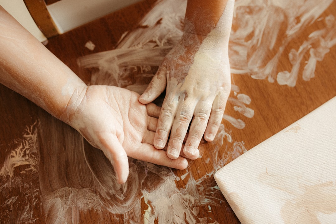 children hands learning