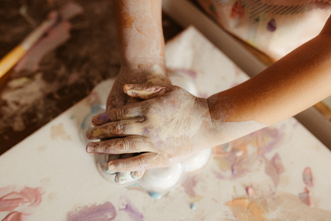 children hands learning