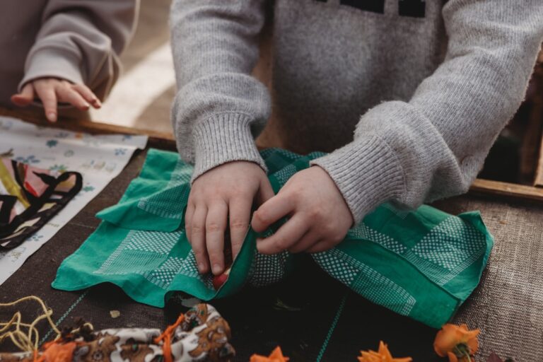 children hands learning