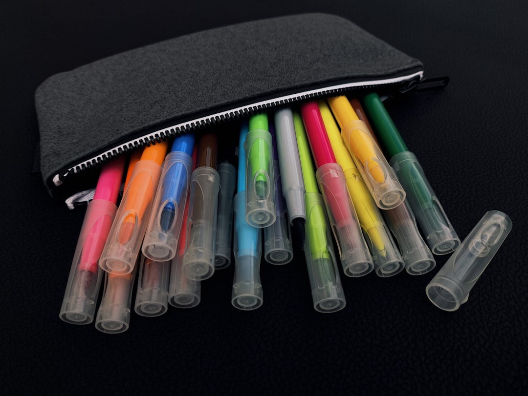 art supplies colorful