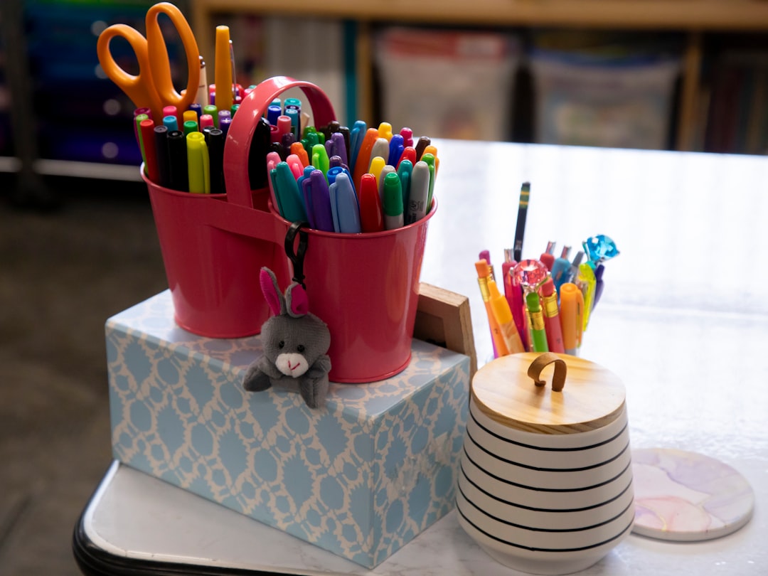 art supplies colorful