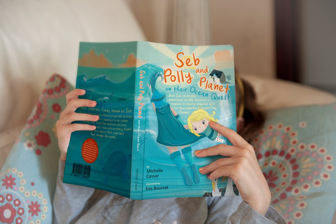child reading book