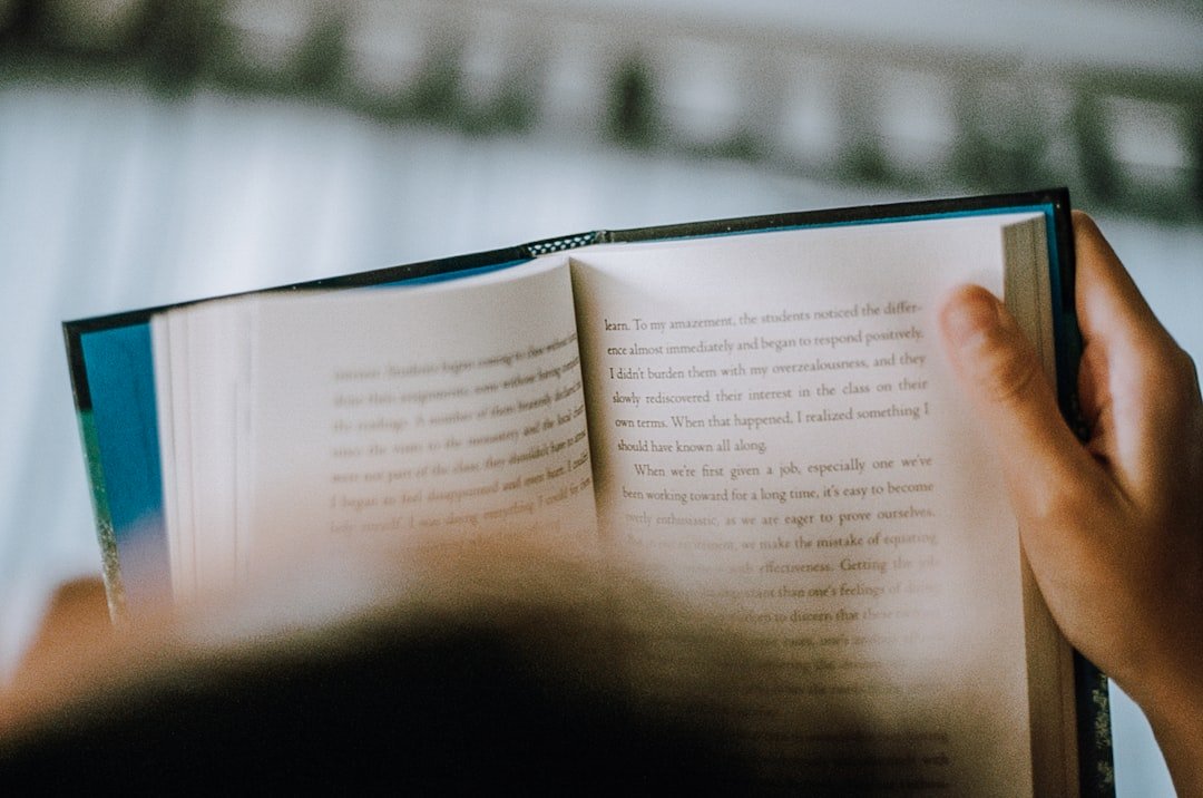 child reading book