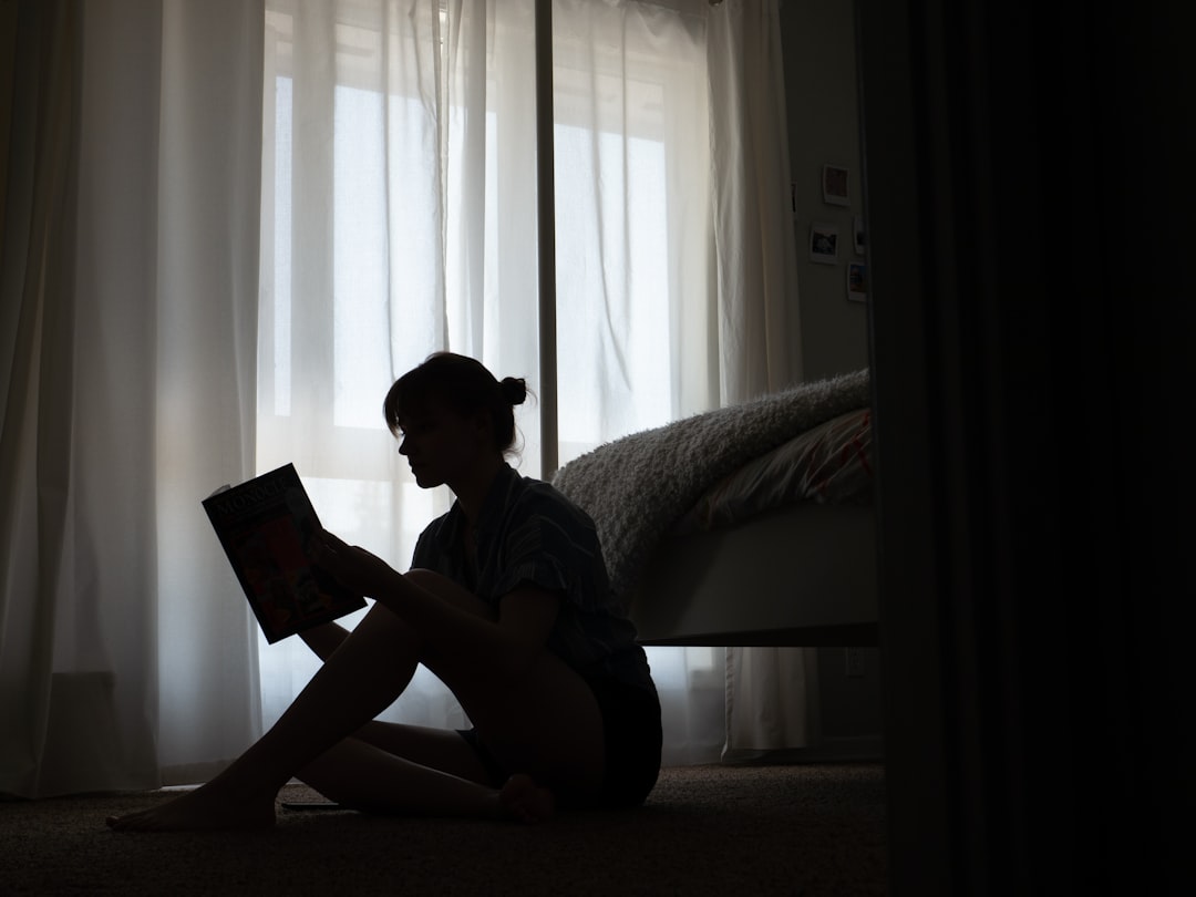 child reading book