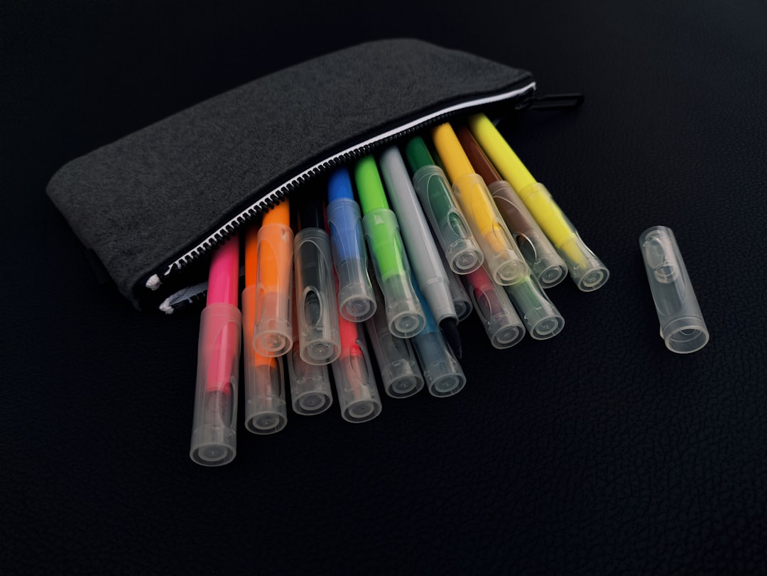 art supplies colorful