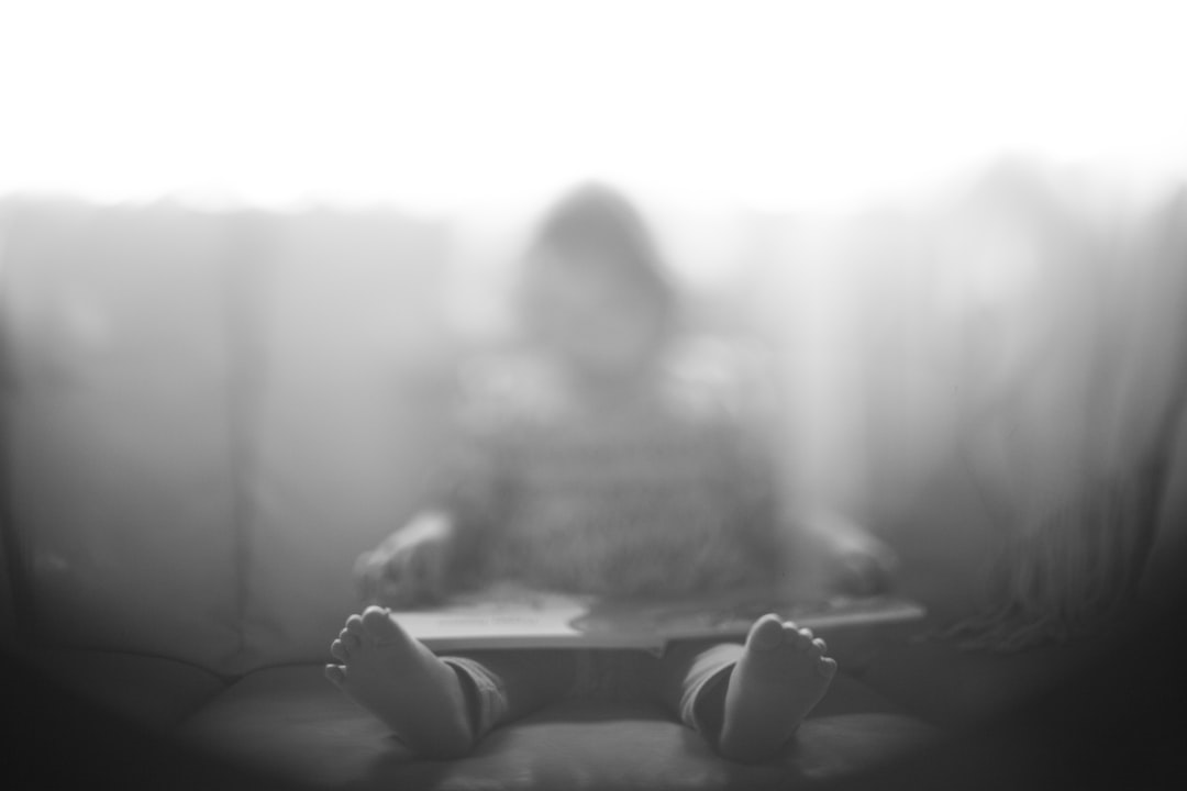 child reading book