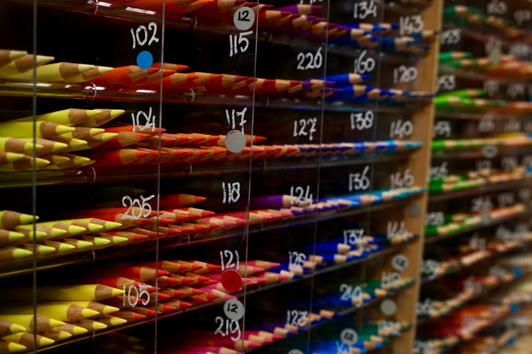 art supplies colorful