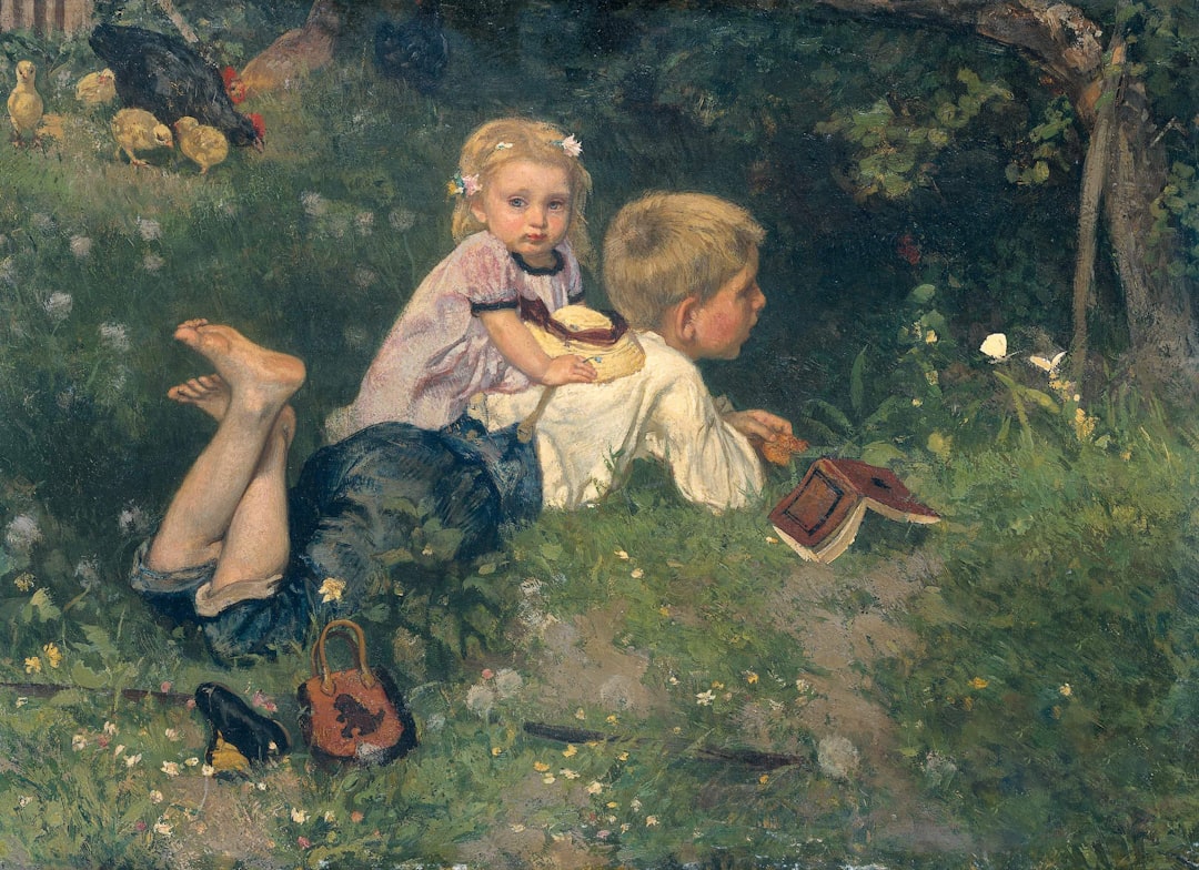 children painting